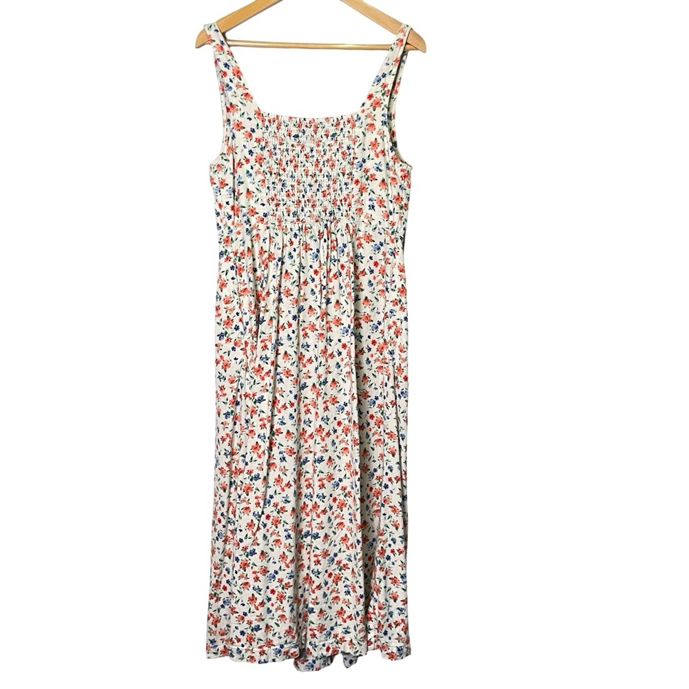Old Navy Linen Blend Fit & Flare Sleeveless Midi Dress Americana, Size S - Picture 11 of 12